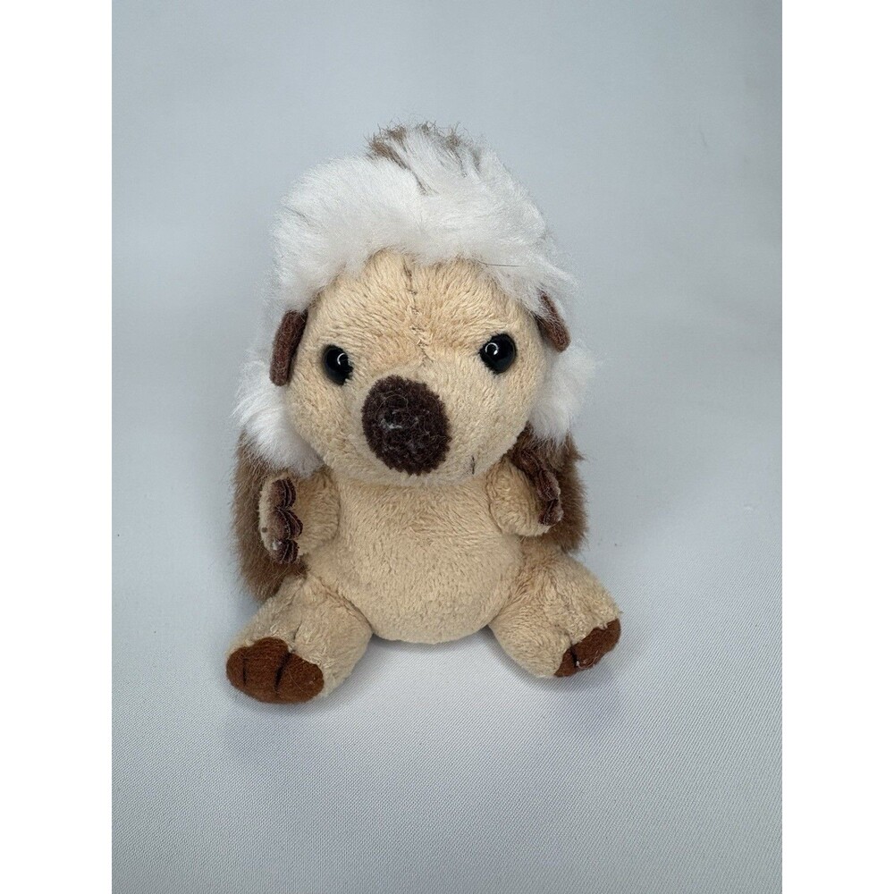 Trudi Bussi Plush Hedgehog Finger Puppet Stuffed Animal Cute Furry Tiny